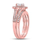 14k Rose Gold Oval Diamond Bridal Wedding Ring Set 1 Ctw (Certified)