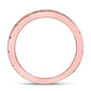 10k Rose Gold Round Ruby Diamond Milgrain Stackable Band Ring 1/4 Cttw