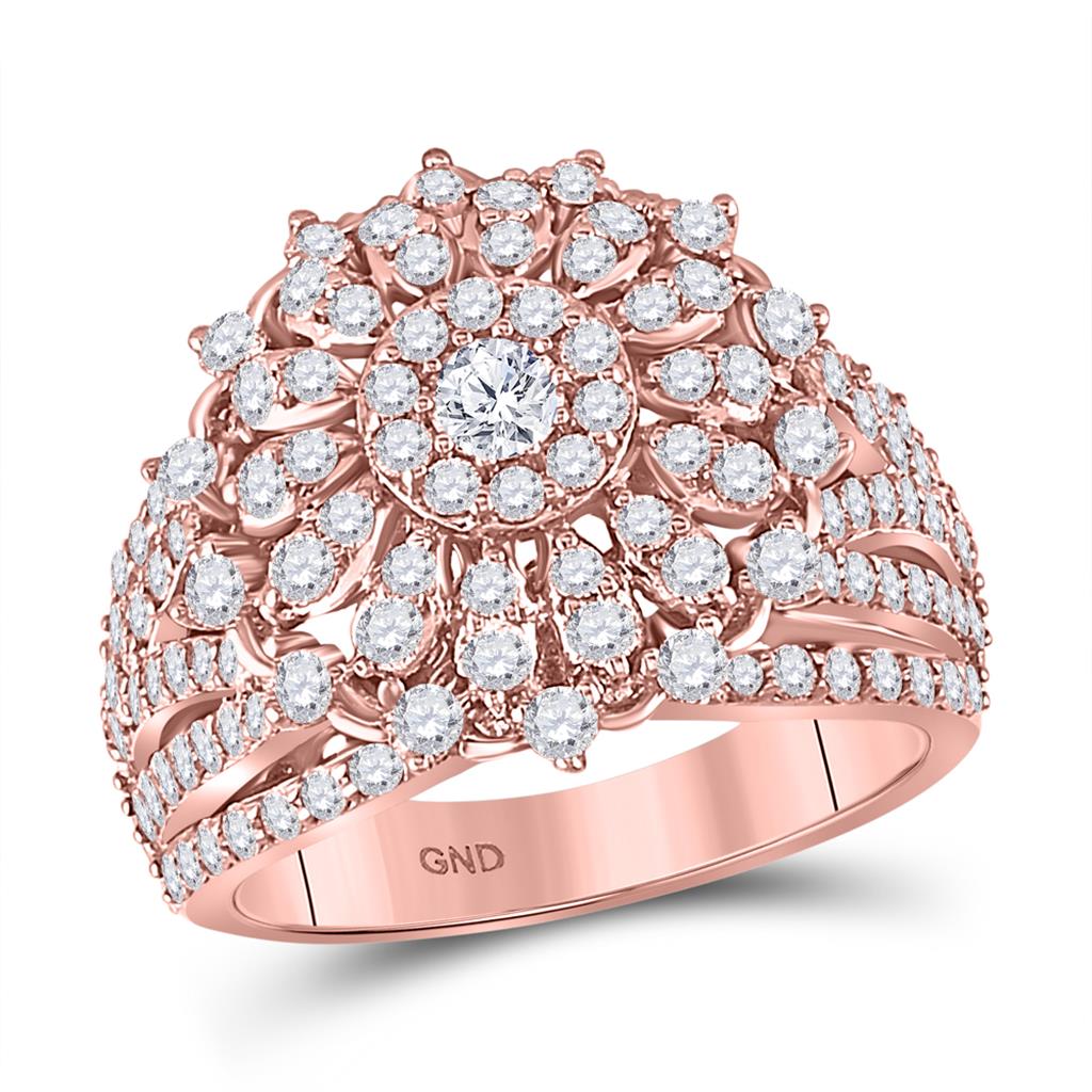 14k Rose Gold Round Diamond Solitaire Bridal Engagement Ring 2 Cttw