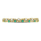 10k Yellow Gold Round Emerald Diamond Eternity Band Ring 1/4 Cttw