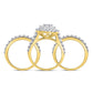 14k Yellow Gold Round Diamond Bridal Wedding Ring Set 3-3/4 Cttw