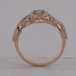 14k Rose Gold Round Brown Diamond Solitaire Ring 3/4 Cttw