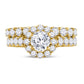 2 CTW-Diamond 3/4CT-RD BLISS  BRIDAL SETS SINGLE HALO