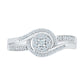14k White Gold Round Diamond Solitaire Promise Ring 1/5 Cttw