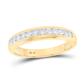 10k Yellow Gold Round Diamond Wedding Channel-Set Band Ring 3/4 Ctw