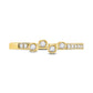 10k Yellow Gold Round Diamond Stackable Band Ring 1/5 Cttw