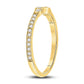 10k Yellow Gold Round Diamond Stackable Band Ring 1/5 Cttw