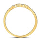 10k Yellow Gold Round Diamond Stackable Band Ring 1/5 Cttw