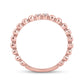 10k Rose Gold Round Diamond 2-Stone Stackable Band Ring .03 Cttw