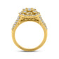 14k Yellow Gold Round Diamond Oval Ring 1 Cttw