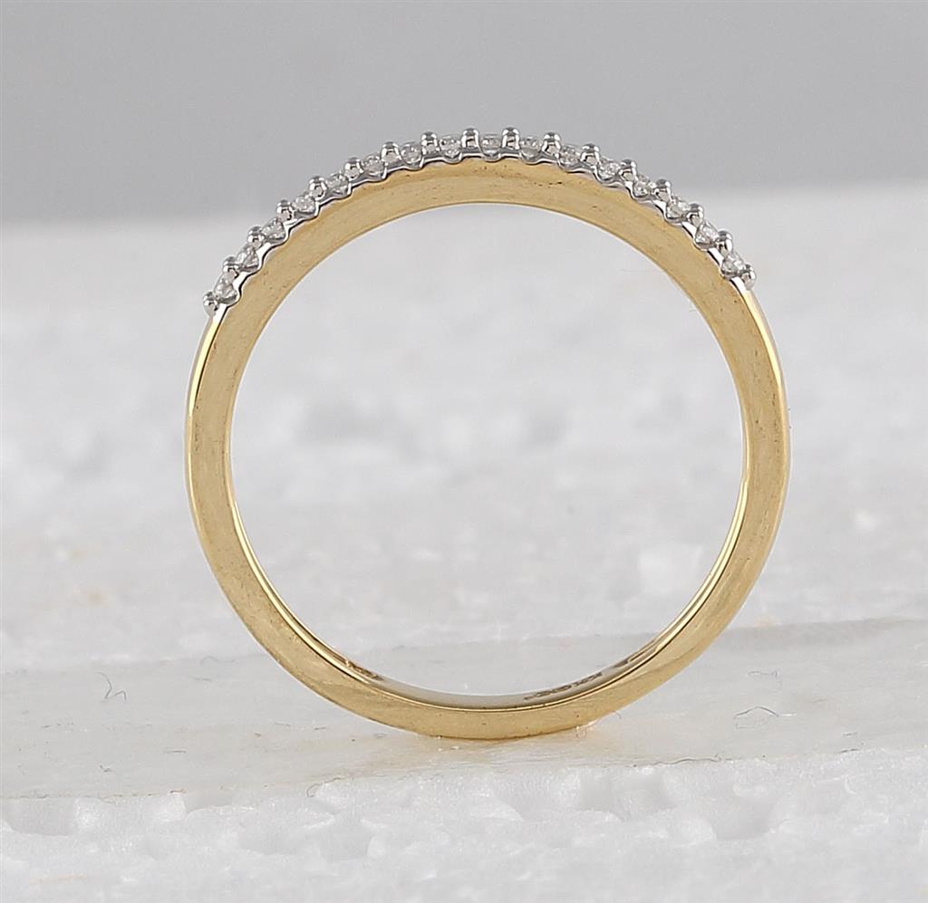 10k Yellow Gold Round Diamond Bridal Wedding Ring Set 1/2 Cttw
