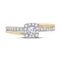 10k Yellow Gold Round Diamond Bridal Wedding Ring Set 1/2 Cttw (Certified)