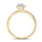 10k Yellow Gold Round Diamond Bridal Wedding Ring Set 1/2 Cttw (Certified)