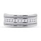14k White Gold Round Diamond Wedding Band Ring 1/2 Cttw