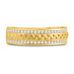 14k Yellow Gold Round Diamond Wedding Braided Inlay Band Ring 1/3 Cttw