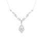 14k White Gold Round Diamond Fashion Necklace 3/4 Cttw