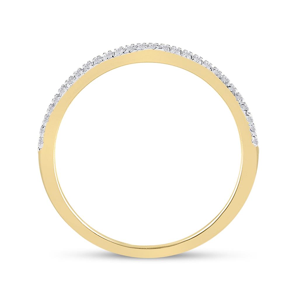 10k Yellow Gold Round Diamond Oval Bridal Wedding Ring Set 1/3 Cttw