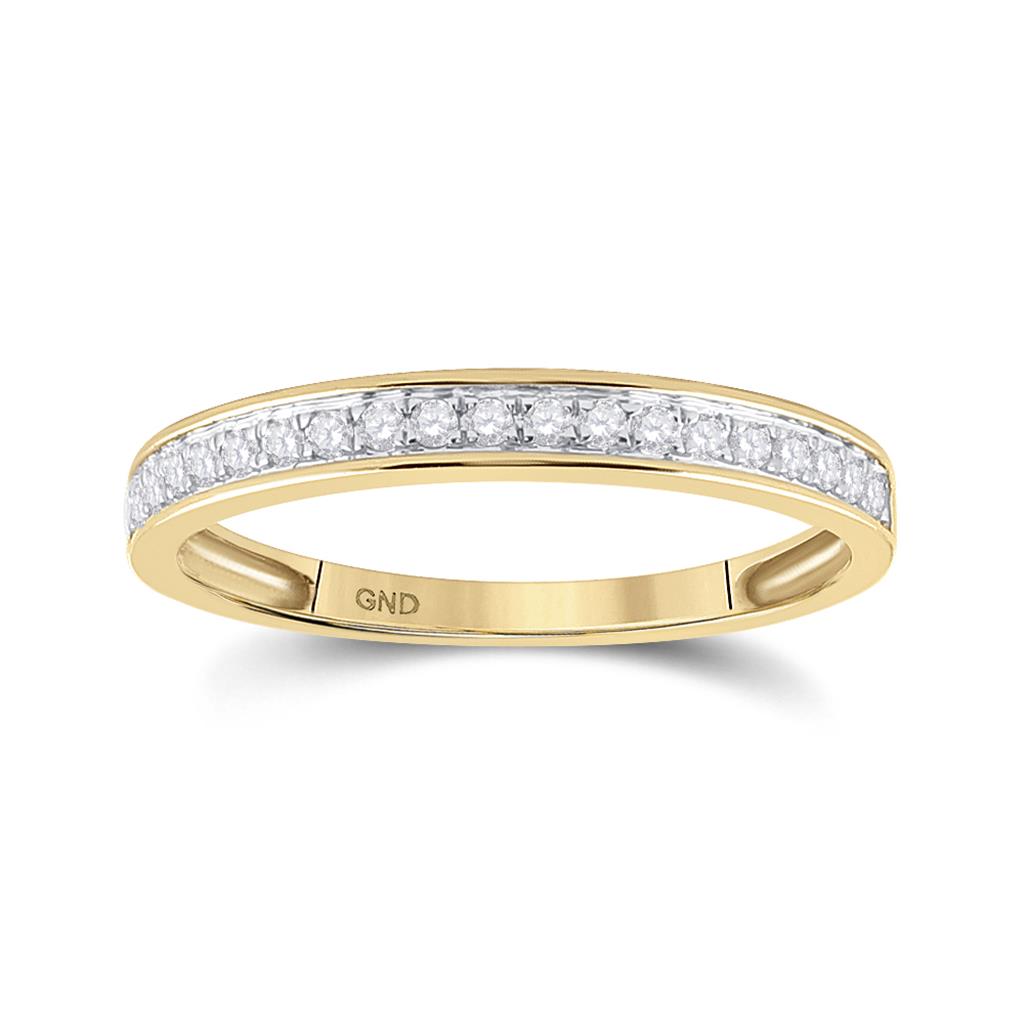10k Yellow Gold Round Diamond Halo Bridal Wedding Ring Set 1/2 Cttw