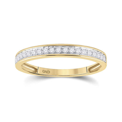 10k Yellow Gold Round Diamond Halo Bridal Wedding Ring Set 1/2 Cttw