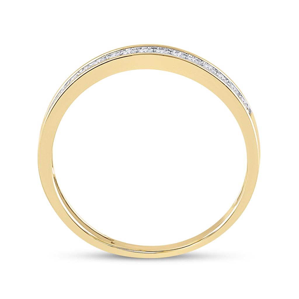 10k Yellow Gold Round Diamond Halo Bridal Wedding Ring Set 1/2 Cttw