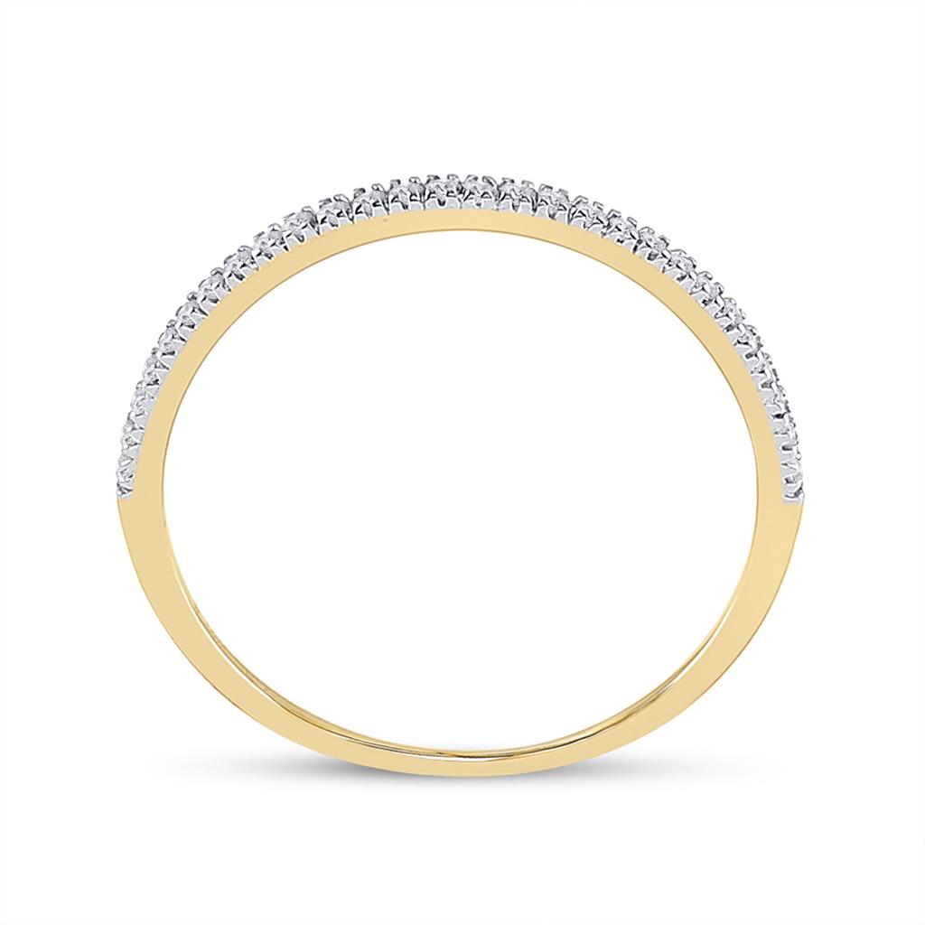10k Yellow Gold Round Diamond Halo Bridal Wedding Ring Set 1/4 Cttw