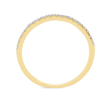 10k Yellow Gold Round Diamond Halo Bridal Wedding Ring Set 1/2 Cttw