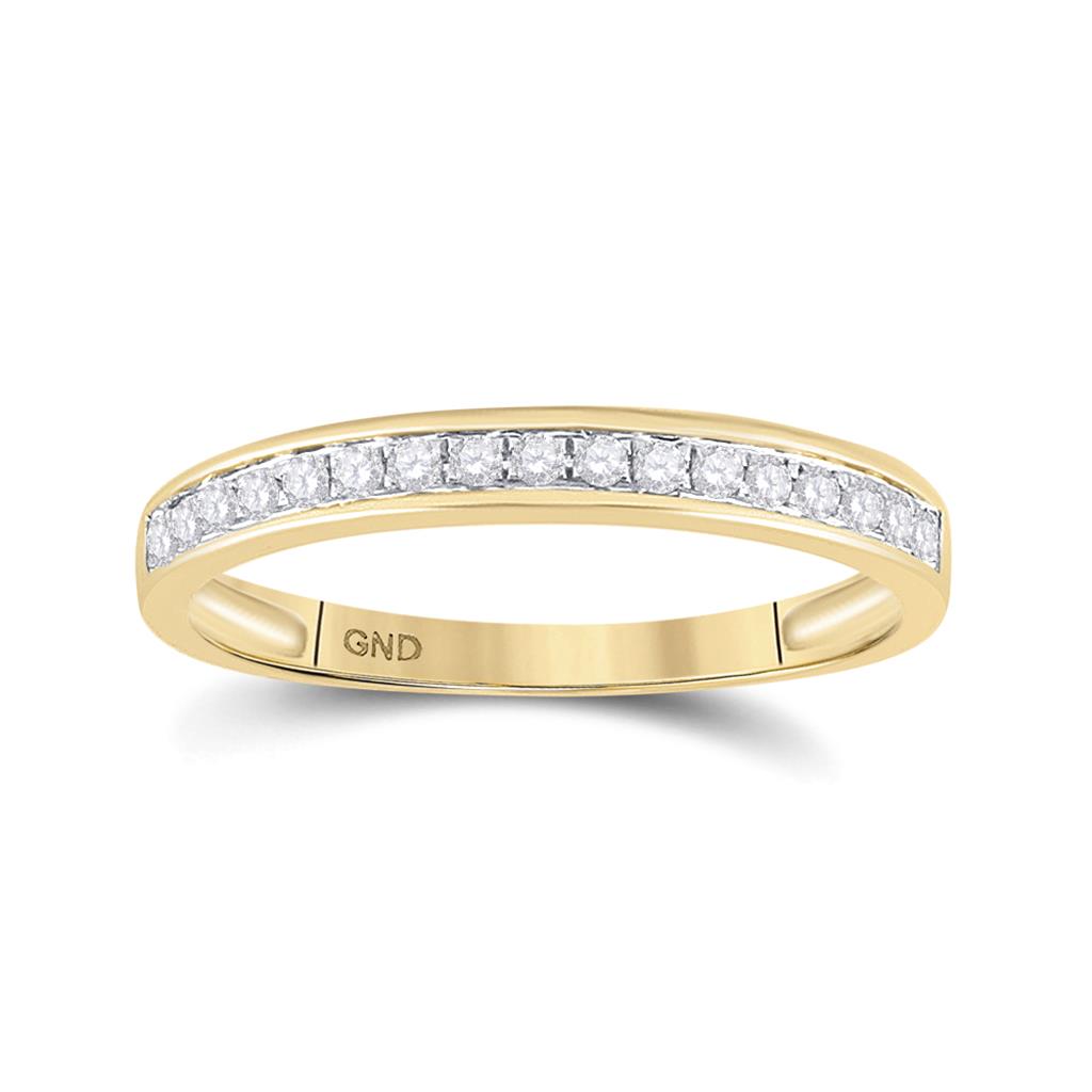 10k Yellow Gold Round Diamond Halo Bridal Wedding Ring Set 1/2 Cttw
