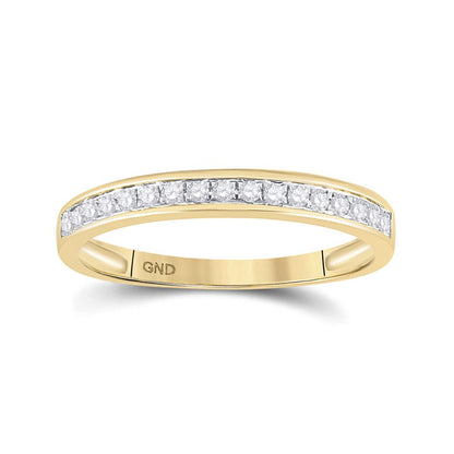 10k Yellow Gold Round Diamond Halo Bridal Wedding Ring Set 1/2 Cttw