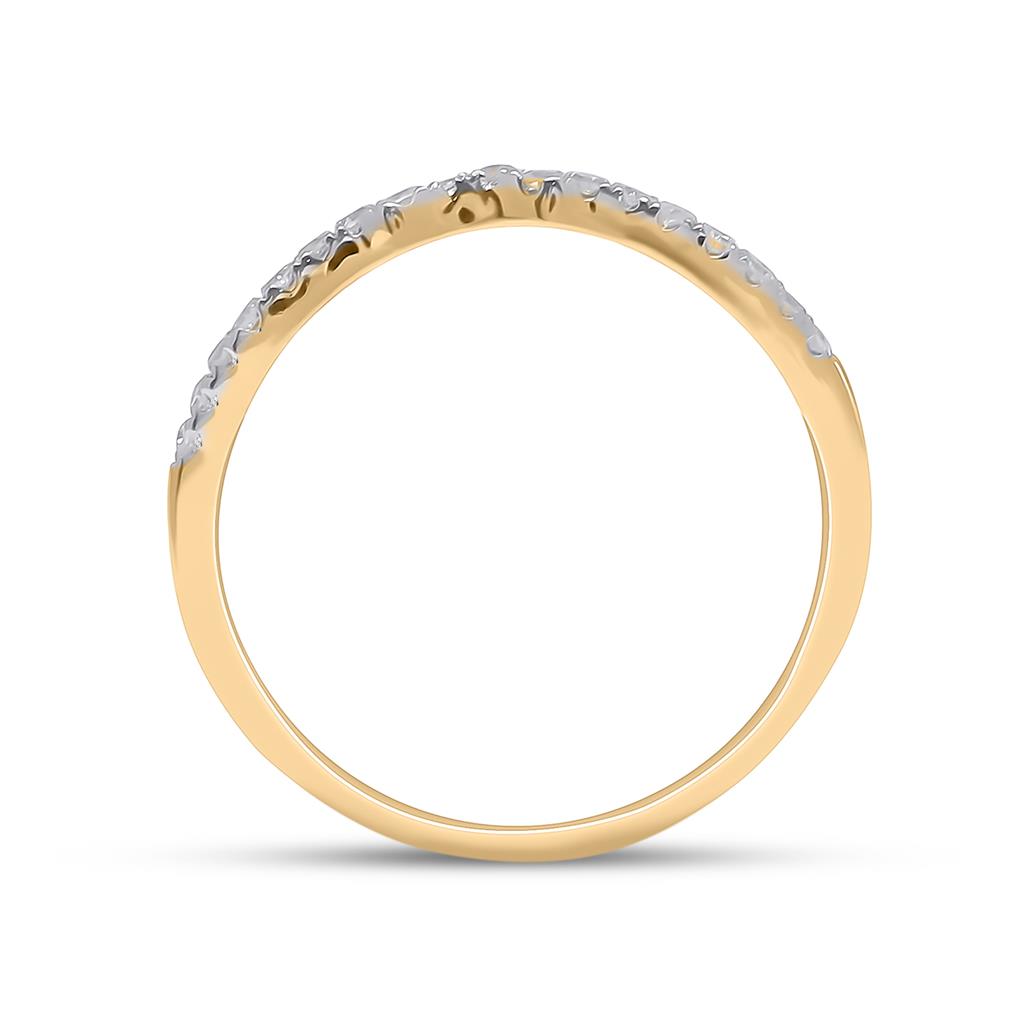 14k Yellow Gold Round Diamond Bridal Wedding Ring Set 5/8 Cttw