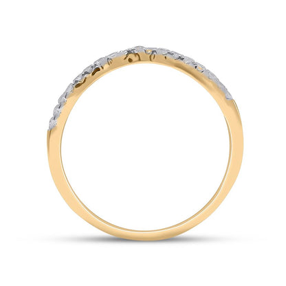 14k Yellow Gold Round Diamond Bridal Wedding Ring Set 5/8 Cttw