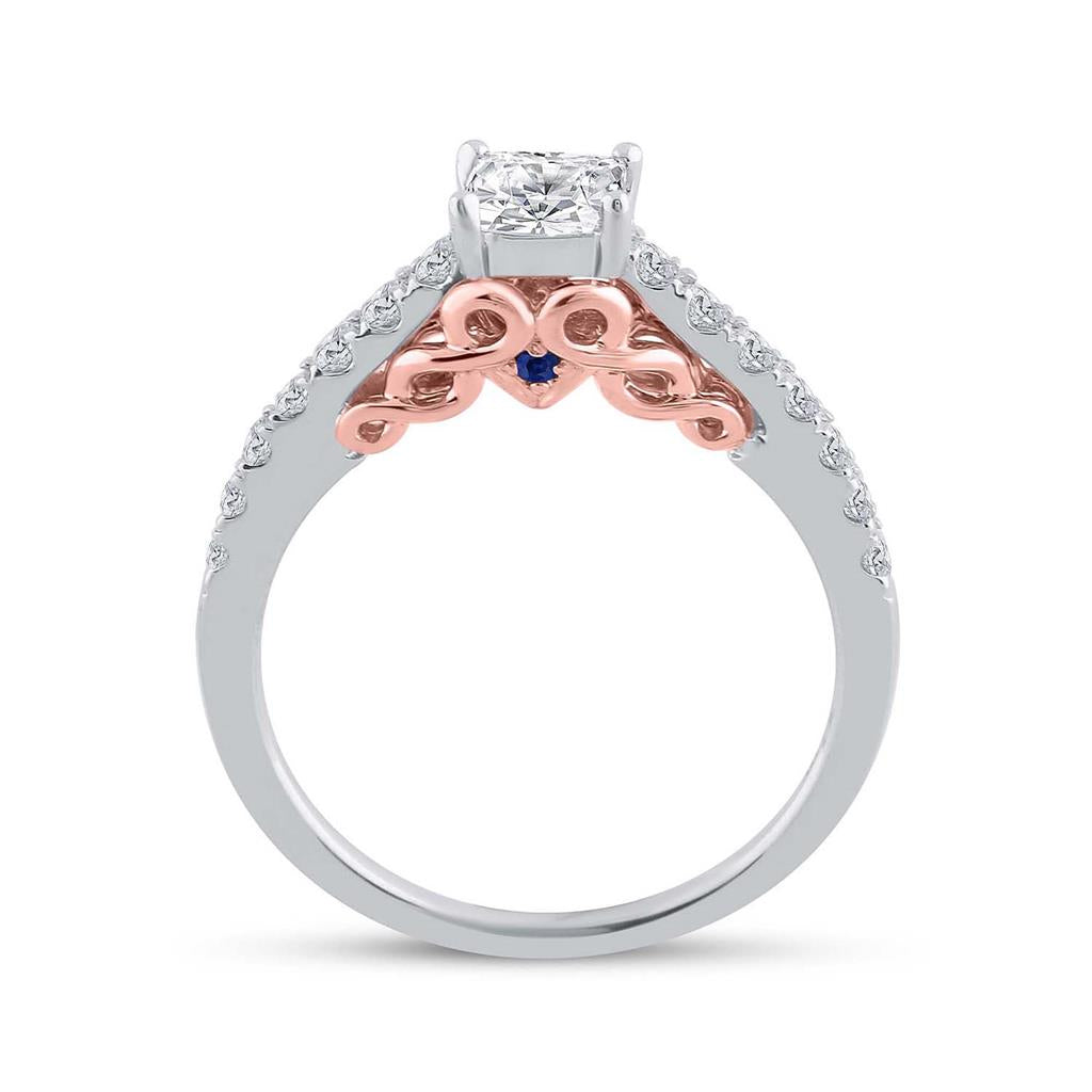 14k Two-tone Gold Princess Diamond Bridal Wedding Ring Set 1 Cttw (Certified)