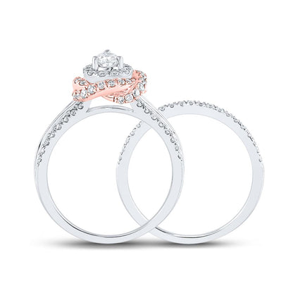 1 CT-Diamond 1/3CT-CPEAR AMARA BRIDAL SET CERTIFIED