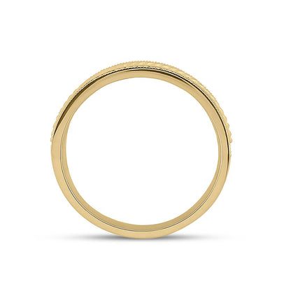 14k Yellow Gold Round Diamond Wedding Rope Inlay Band Ring 1/2 Cttw