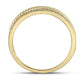 14k Yellow Gold Round Diamond Wedding Rope Band Ring 3/4 Cttw