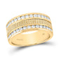 14k Yellow Gold Round Diamond Wedding Band Ring 1 Cttw
