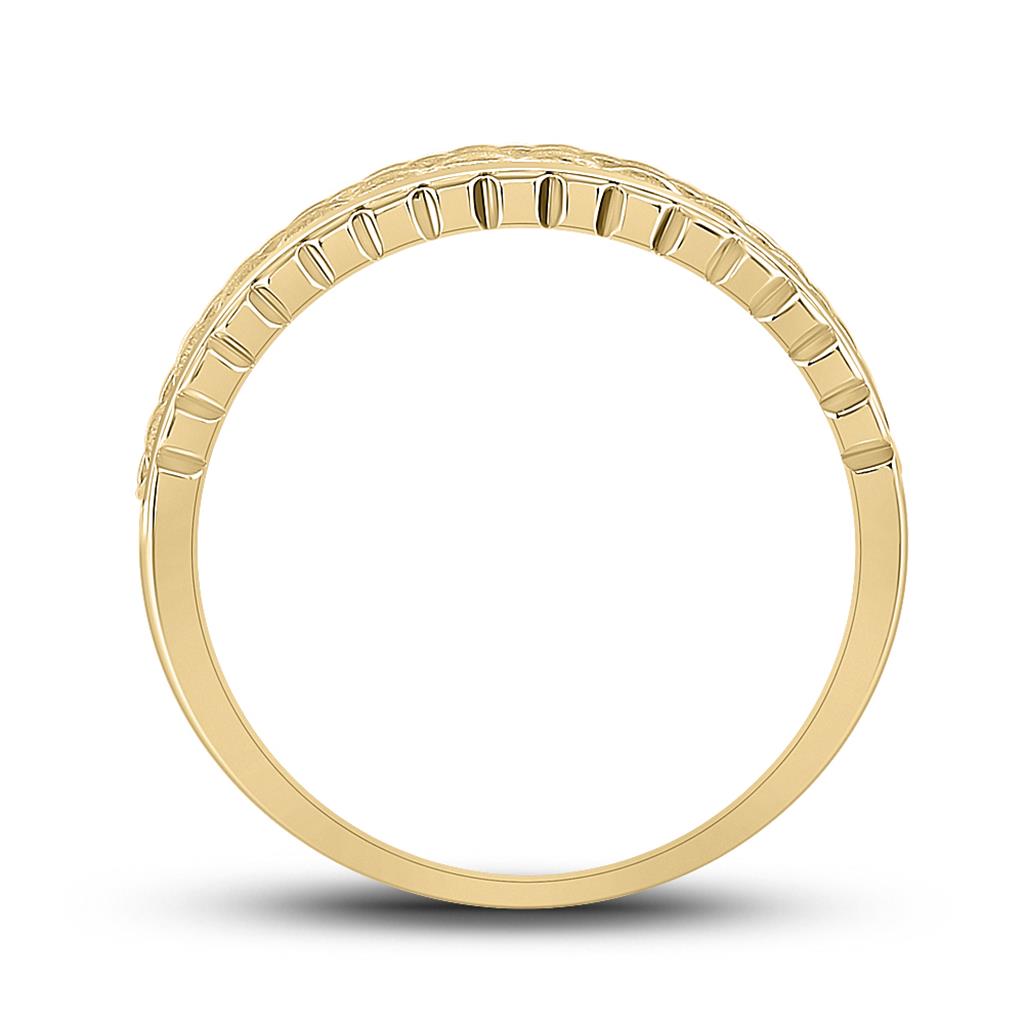 14k Yellow Gold Round Diamond Wedding Band Ring 3/4 Cttw