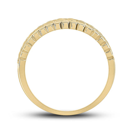 14k Yellow Gold Round Diamond Wedding Band Ring 3/4 Cttw