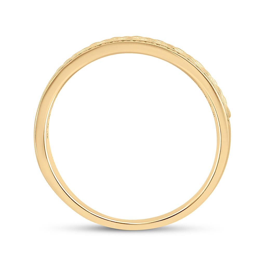 14k Yellow Gold Round Diamond Wedding Braid Band Ring 1/3 Cttw