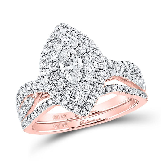 1 CT-Diamond 1/3CT-CMQ BELLISSIMO BRIDAL SET CERTIFIED