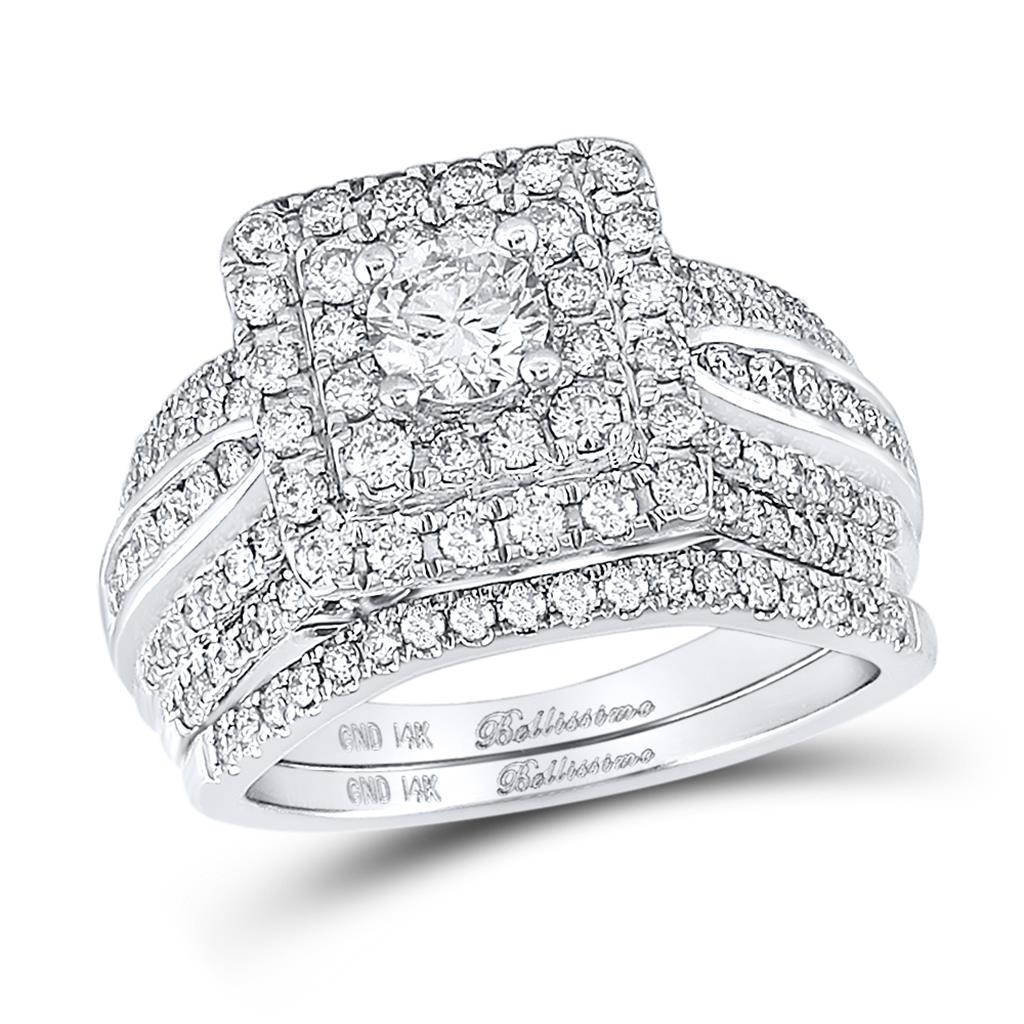 1 1/2CT-Diamond 3/8CT-CRD BELLISSIMO BRIDAL SET CERTIF
