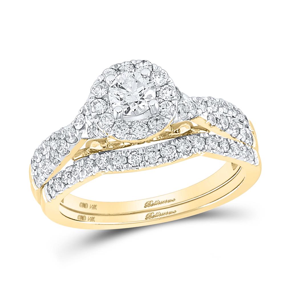 1 CT-Diamond 1/3CT-CRD BELLISIMO BRIDAL SET CERTIFIED
