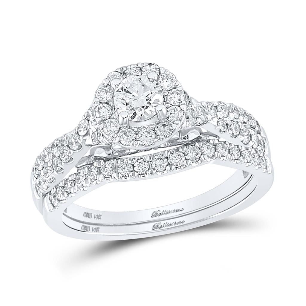 1 CT-Diamond 1/3CT-CRD BELLISIMO BRIDAL SET CERTIFIED