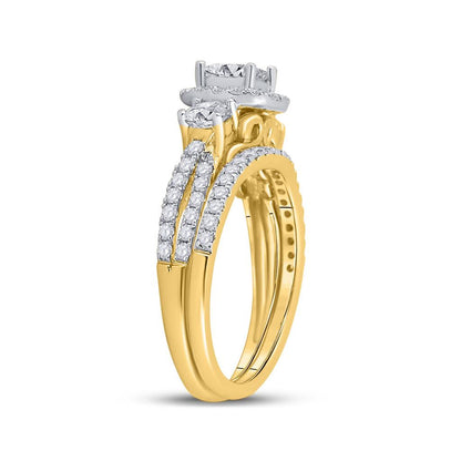 1 CT-Diamond 1/3CT-CRD BELLISIMO BRIDAL SET CERTIFIED