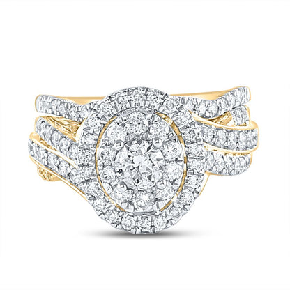 1 1/2CT-Diamond 3/8CT-Diamond BELLISIMMO BRIDAL SET CERTIF