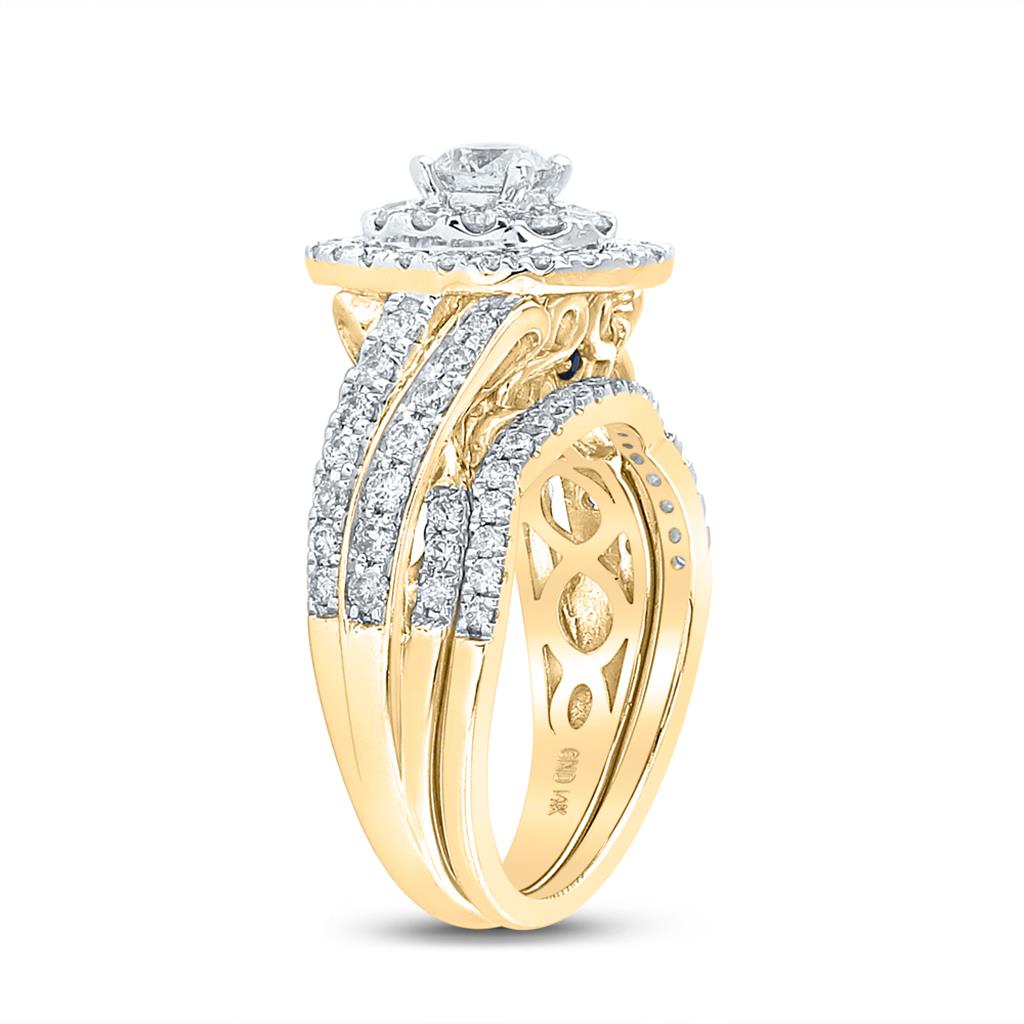 1 1/2CT-Diamond 3/8CT-Diamond BELLISIMMO BRIDAL SET CERTIF