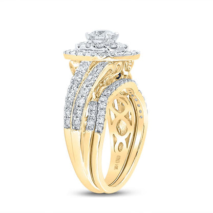 1 1/2CT-Diamond 3/8CT-Diamond BELLISIMMO BRIDAL SET CERTIF