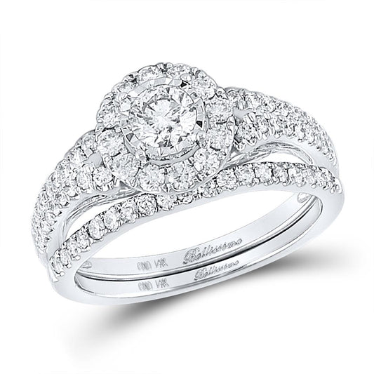 1 CT-Diamond 1/3CT-CRD BELLISIMMO BRIDAL SET CERTIFIED