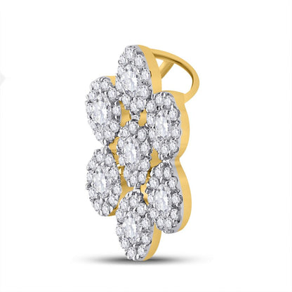 10k Yellow Gold Round Diamond Fashion Pendant 1/2 Cttw