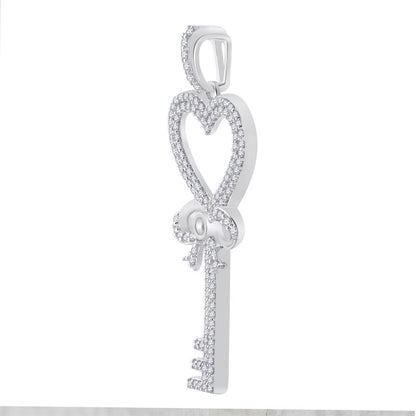1/2CTW-Diamond GIFT KEY PENDANT