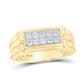 10k Yellow Gold Round Diamond Band Ring 1/2 Cttw
